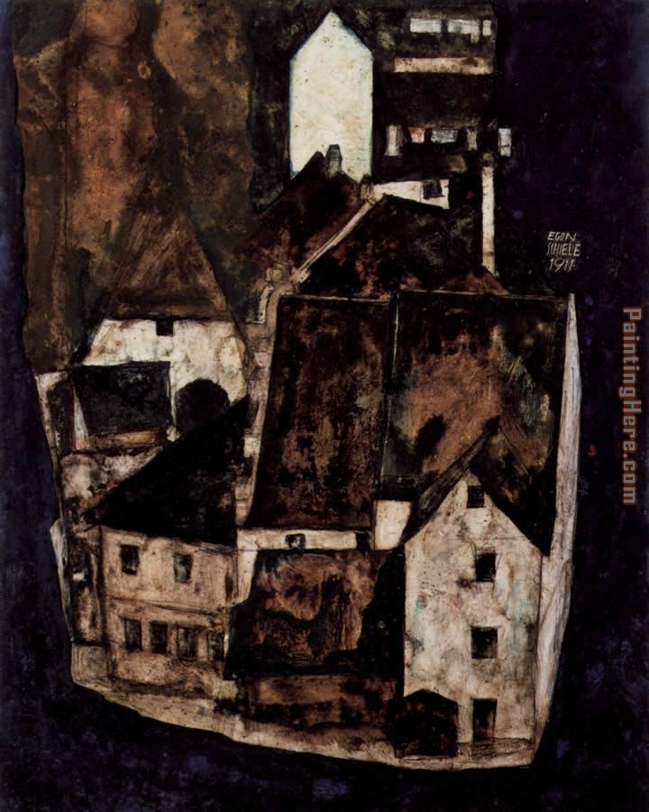 Egon Schiele Dead city or city on the blue river